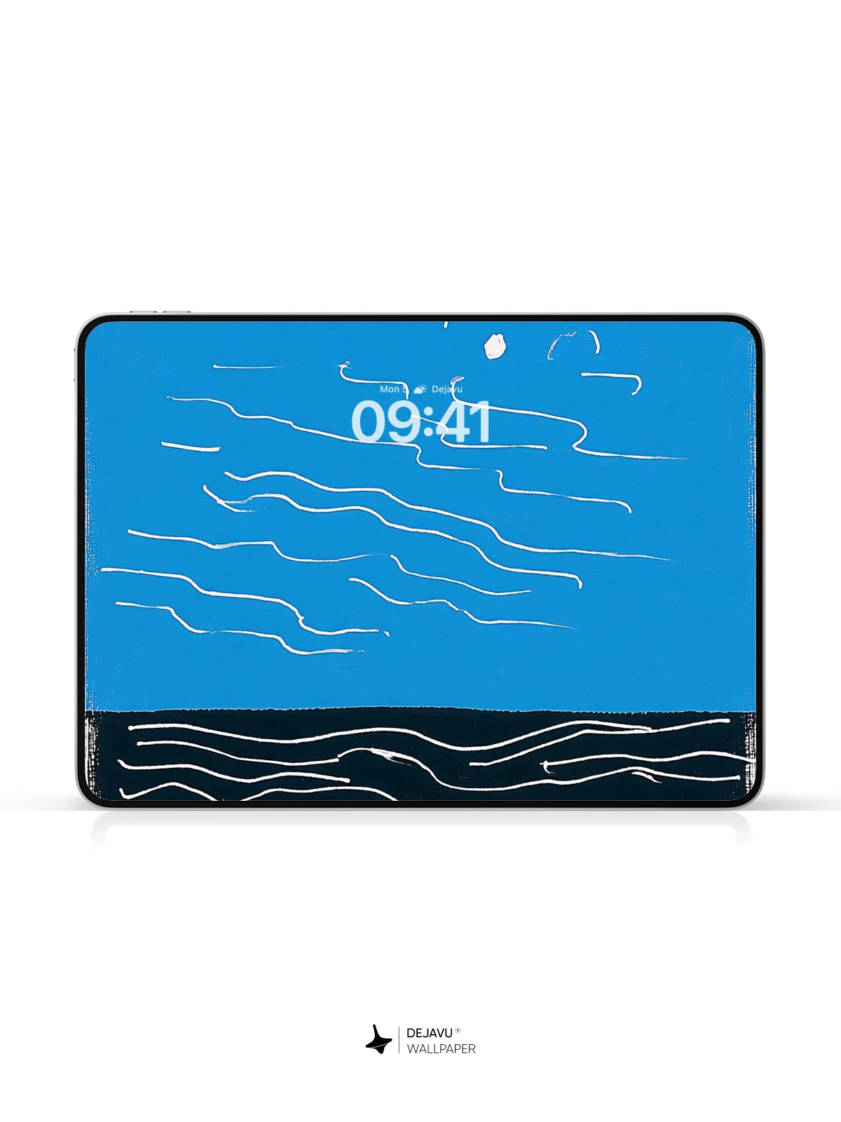 Minimal Blue Waves Wallpaper 4K for iPhone Lock Screen