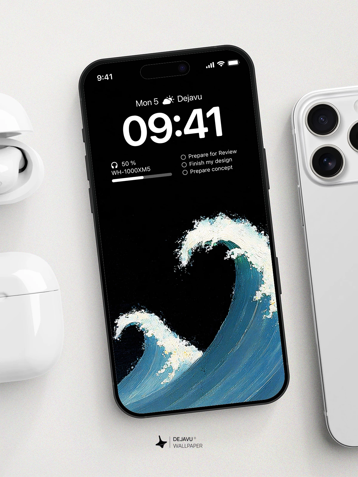 Ocean Wave Wallpaper 4K AMOLED Display Wallpaper