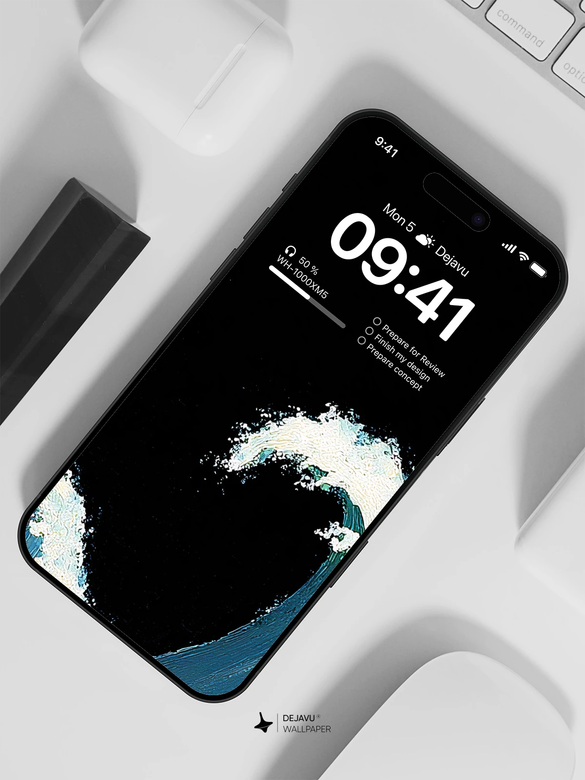 Ocean Wave Wallpaper 4K AMOLED Display Wallpaper