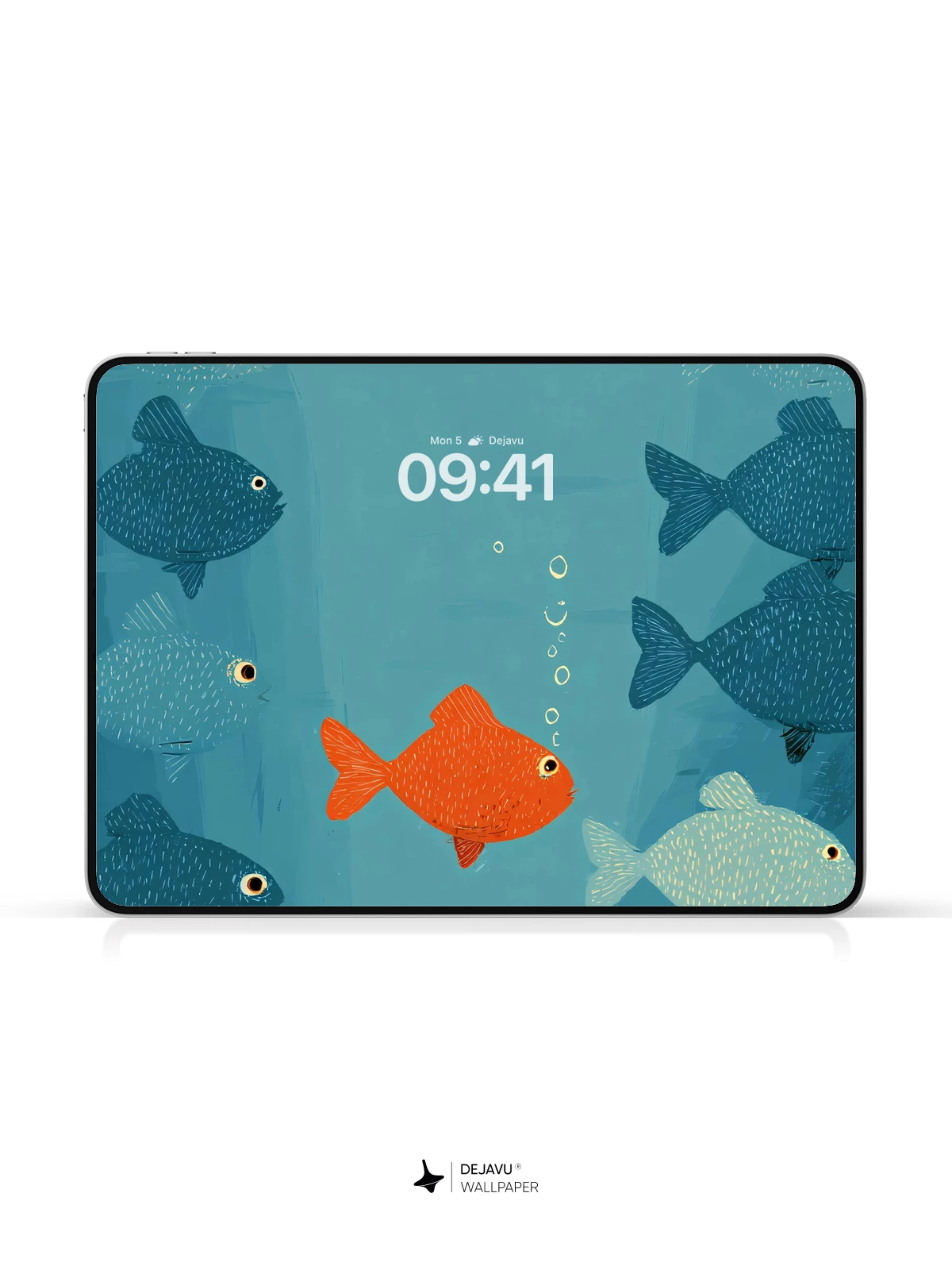橙色鱼群壁纸 4K for iPhone Lock Screen
