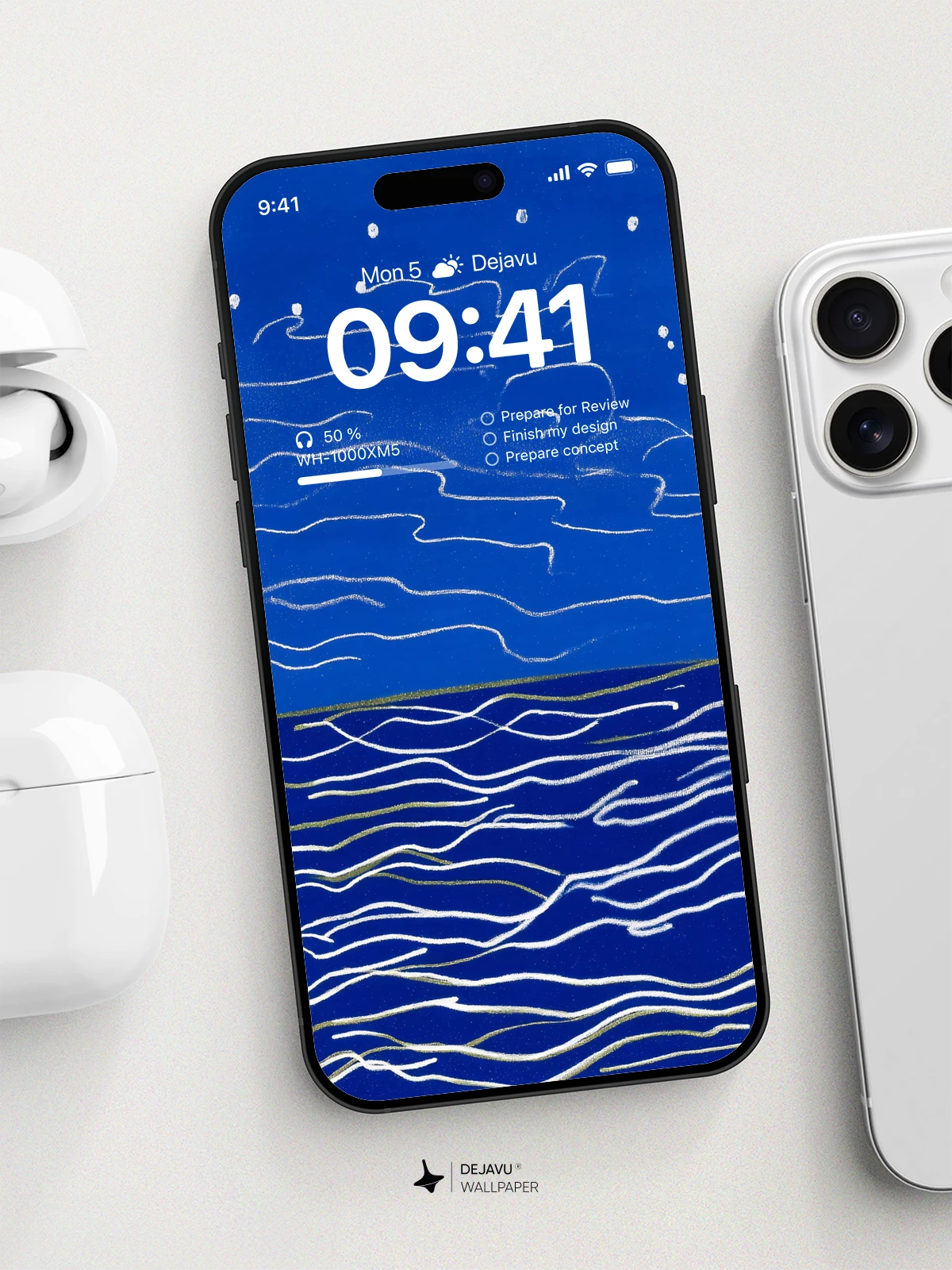 Blue Wave Ocean Wallpaper 4K for iPhone Lock Screen