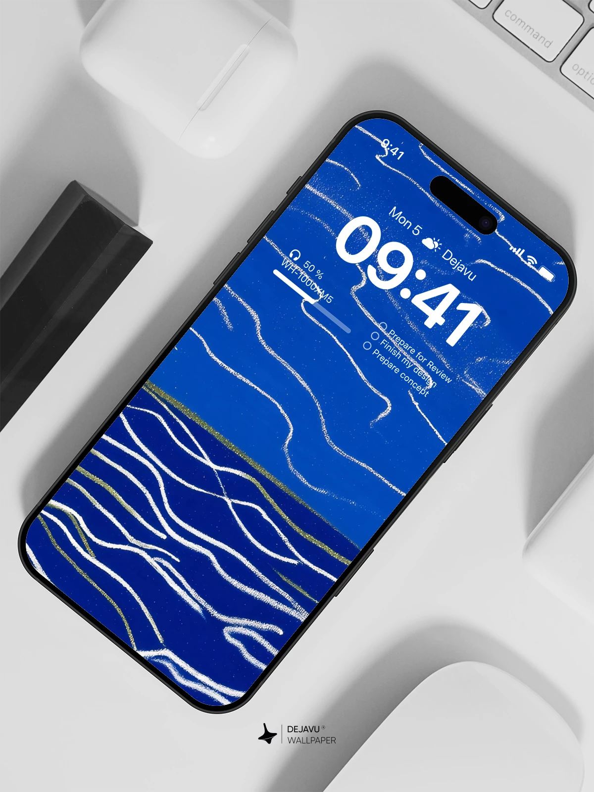 Blue Wave Ocean Wallpaper 4K for iPhone Lock Screen