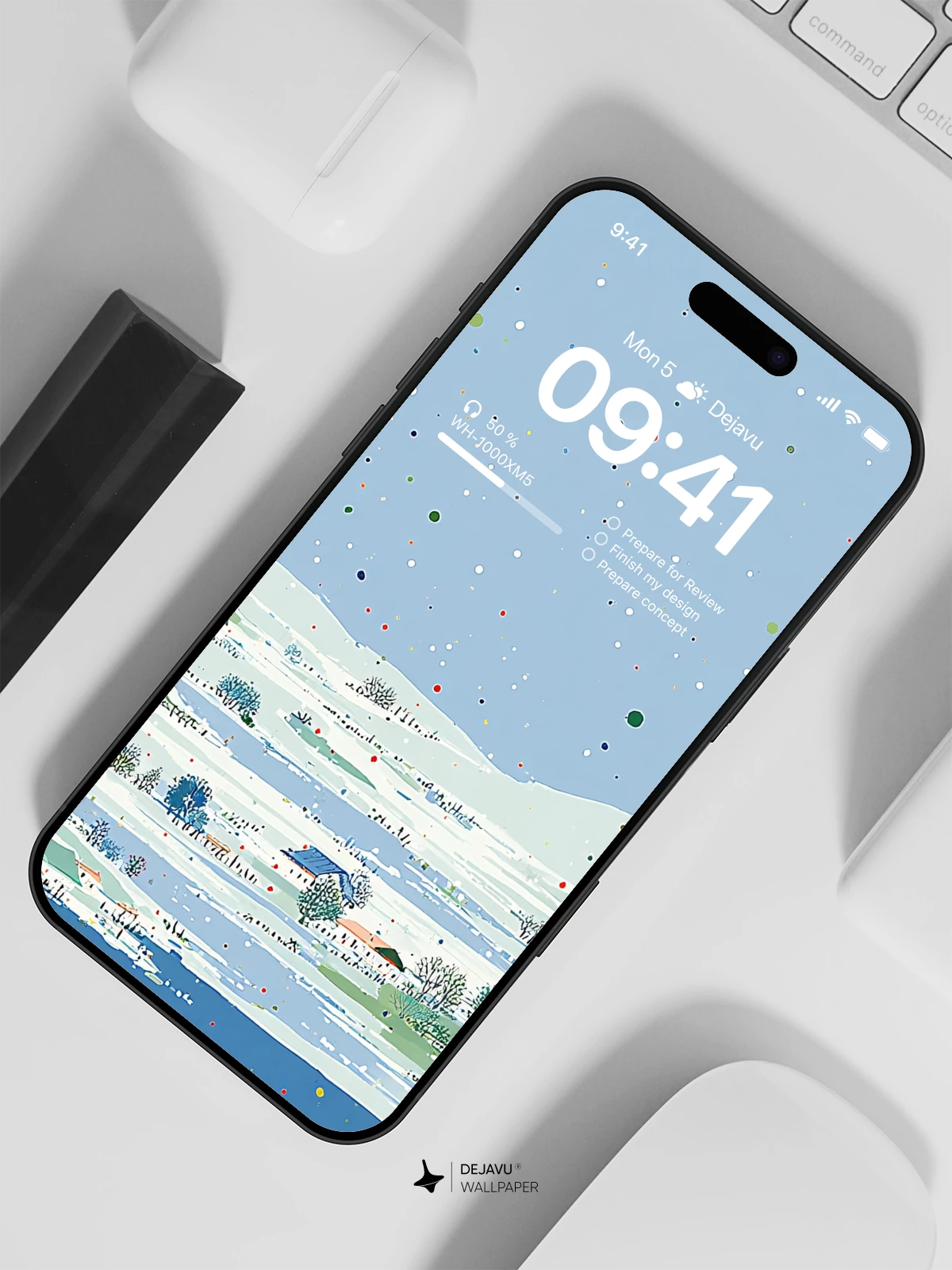 Winter Snowfield Abstract Wallpaper 4K for Mobile Background