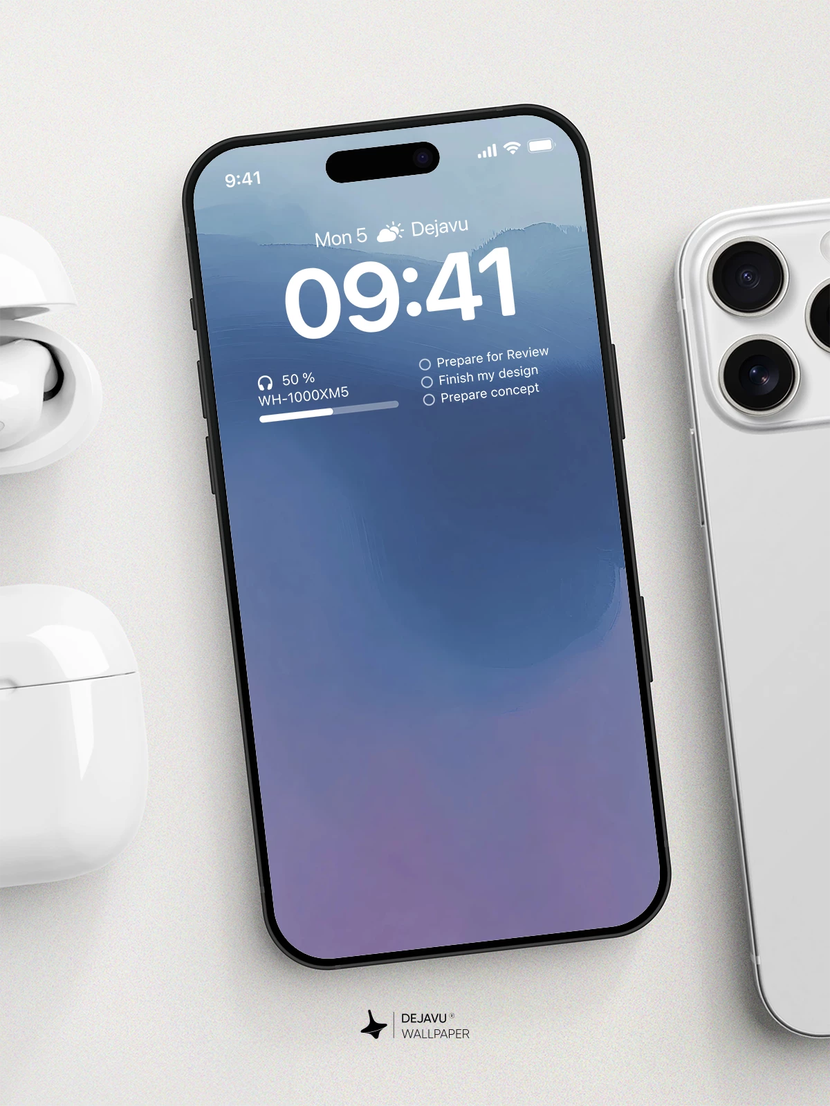 Blue Gradient Wallpaper 4K for iPhone Lock Screen
