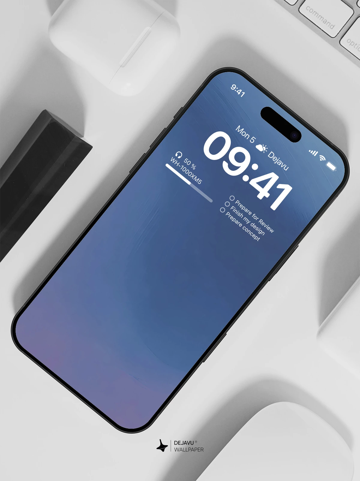 Blue Gradient Wallpaper 4K for iPhone Lock Screen