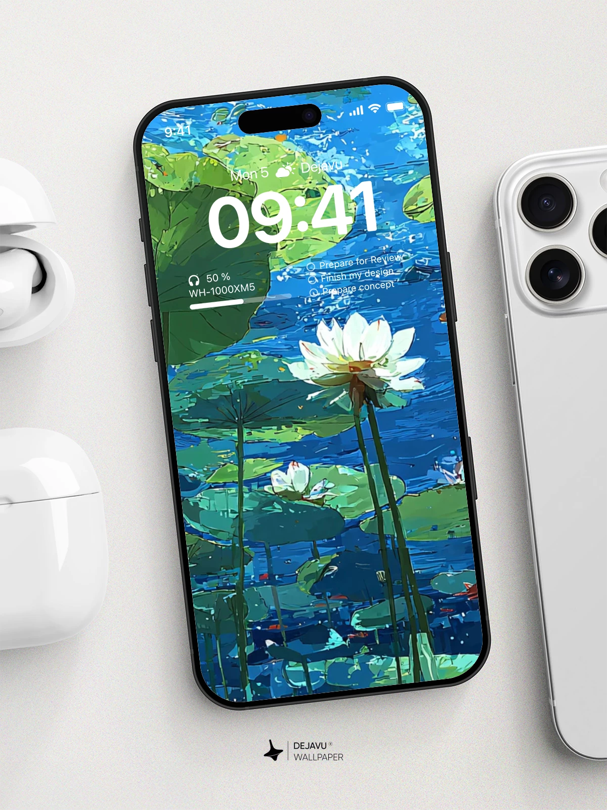 Underwater Lotus Flower Wallpaper 4K AMOLED Display