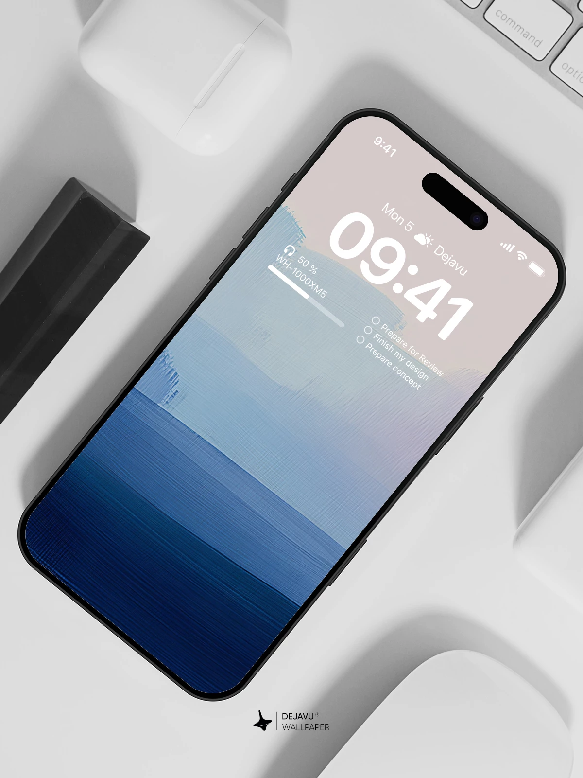 Abstract Blue Pink Wallpaper 4K for iPhone Lock Screen