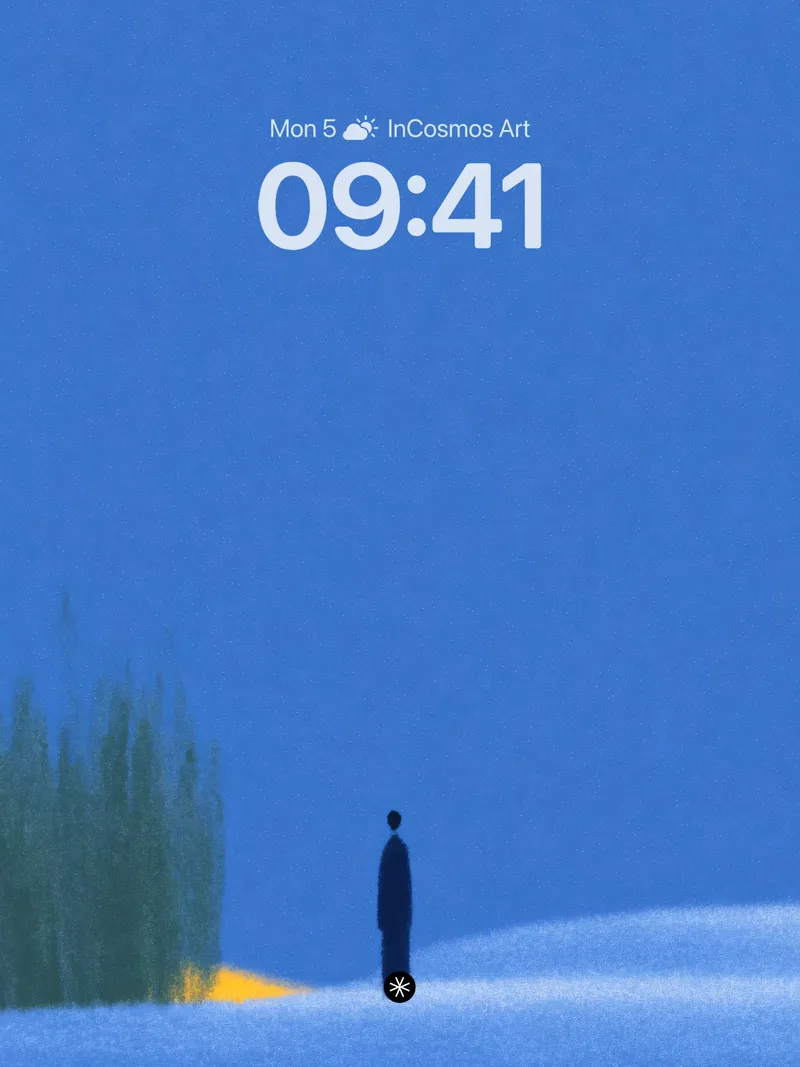 Solitary Winter Wanderer Wallpaper
