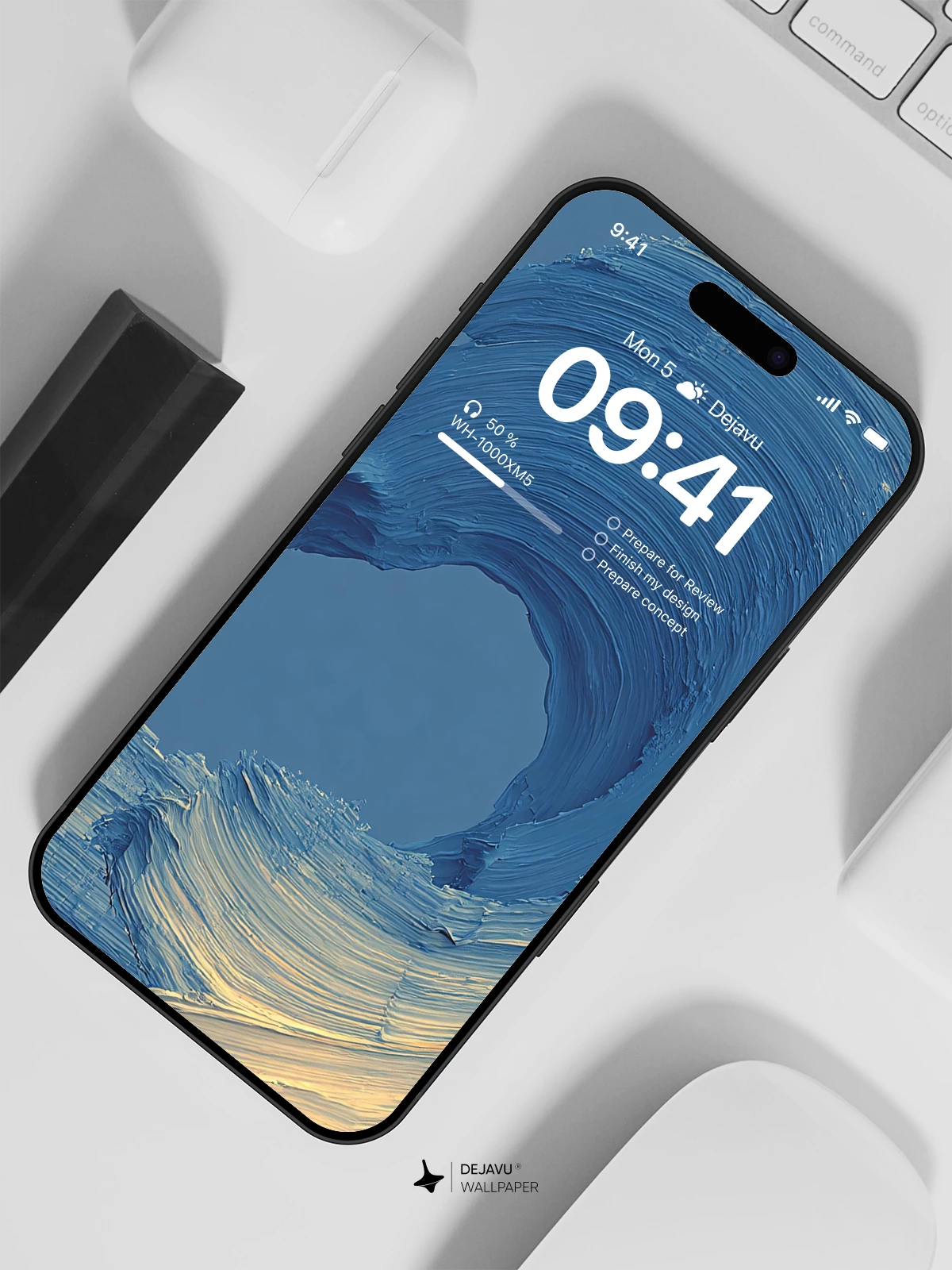 Abstract Ocean Wave Wallpaper 4K for Mobile Background