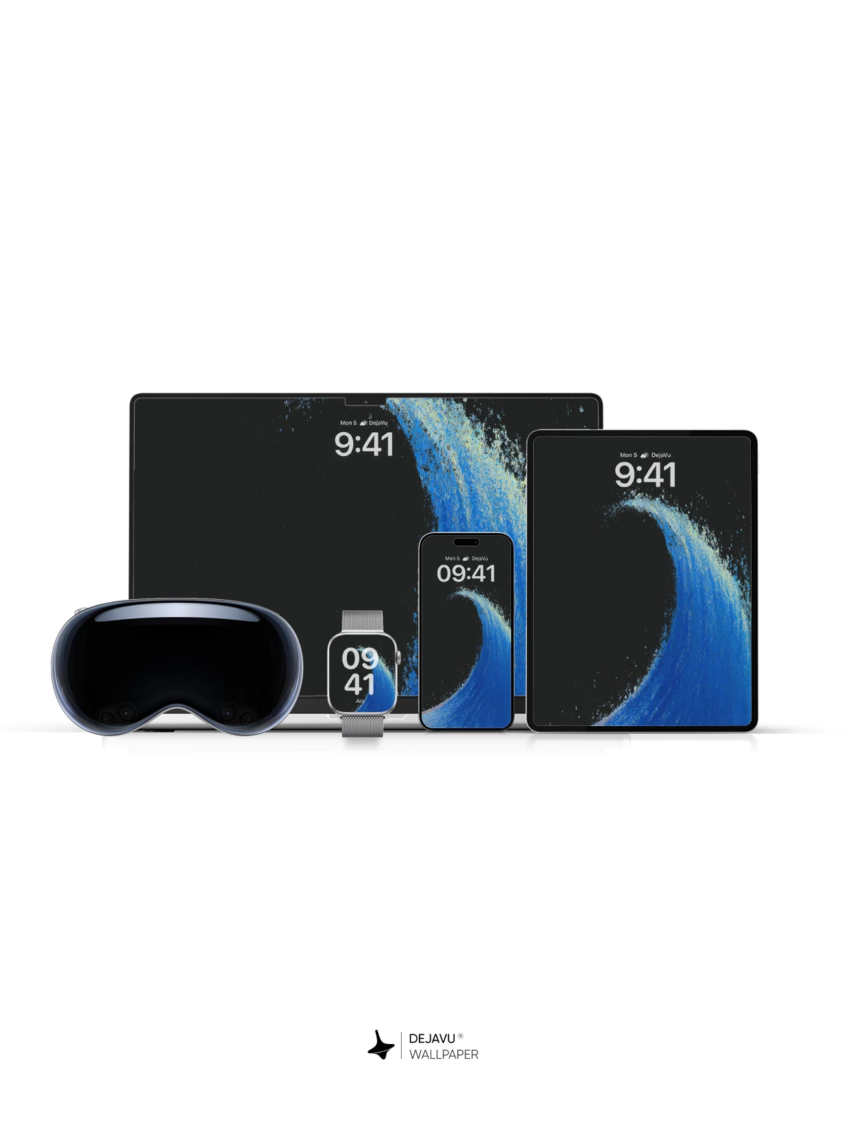 Blue Wave Wallpaper 4K AMOLED Display Wallpaper