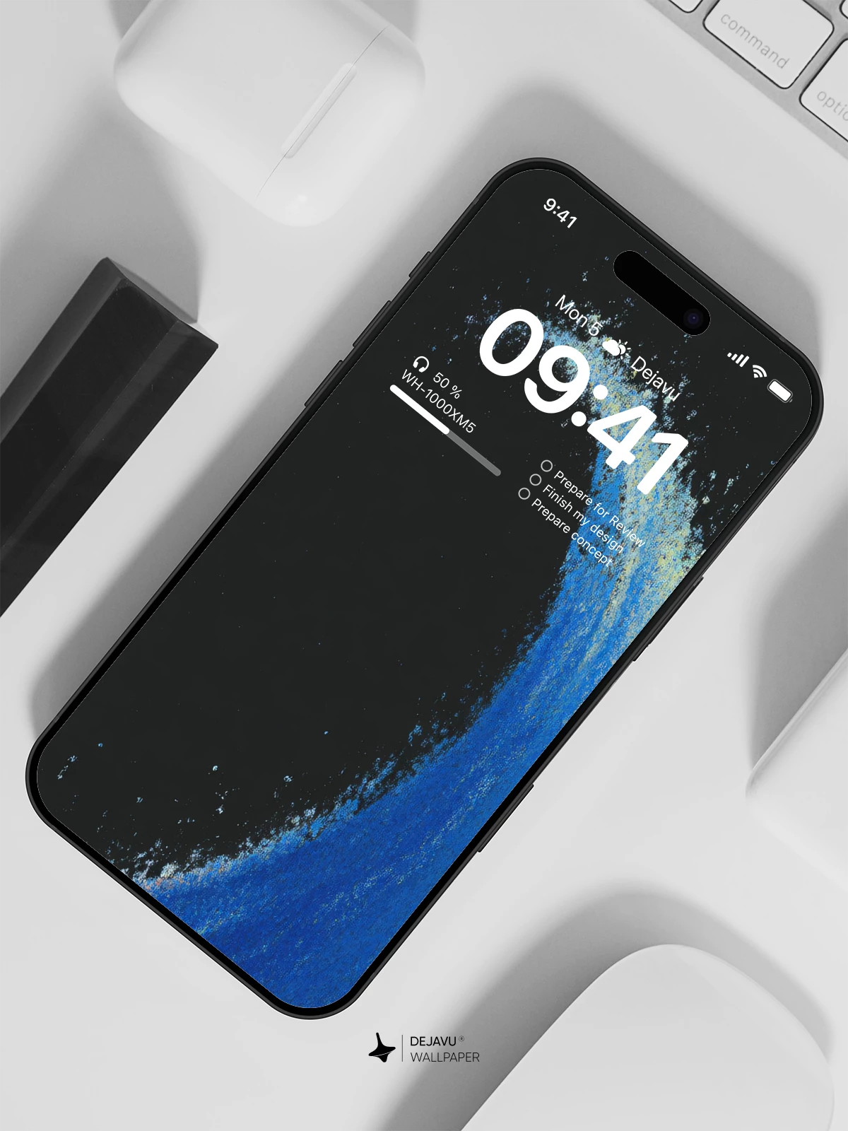 Blue Wave Wallpaper 4K AMOLED Display Wallpaper