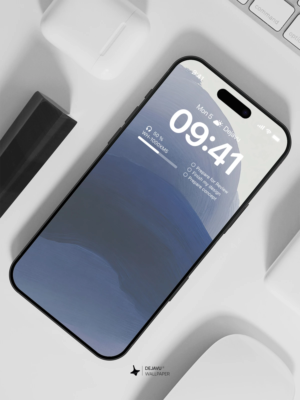 Abstract Blue Wallpaper 4K for iPhone Lock Screen