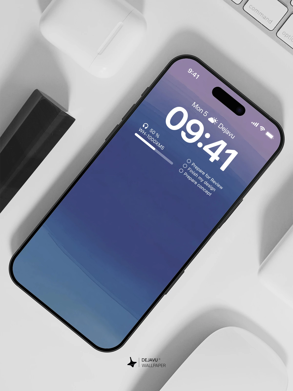 Gradient Blue Purple Wallpaper 4K for iPhone Lock Screen