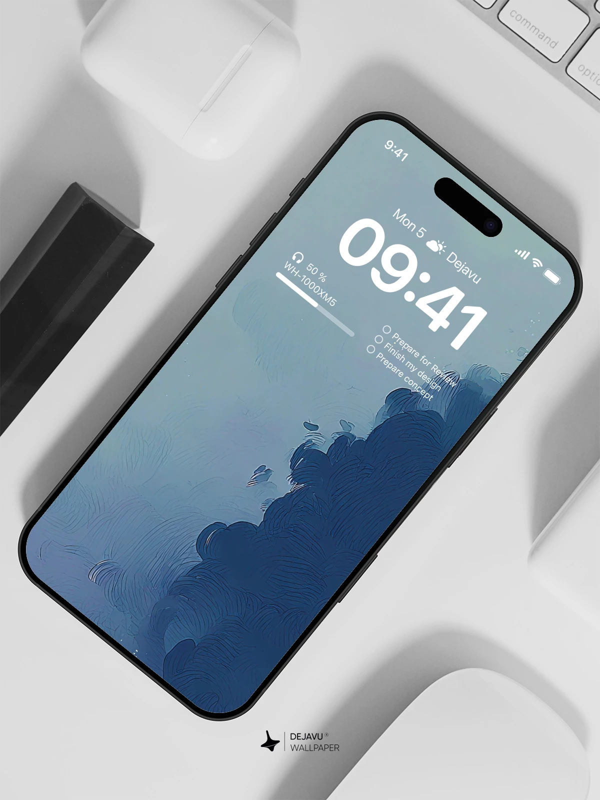 Blue Abstract Wallpaper 4K for iPhone Lock Screen