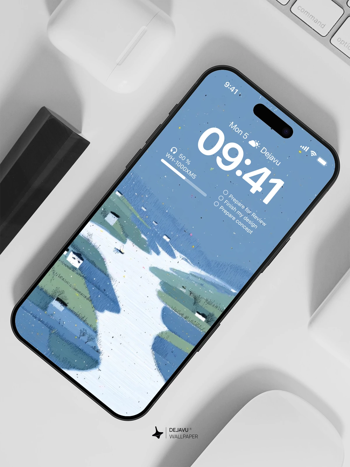 乡村星空河流风景壁纸 4K for iPhone Lock Screen