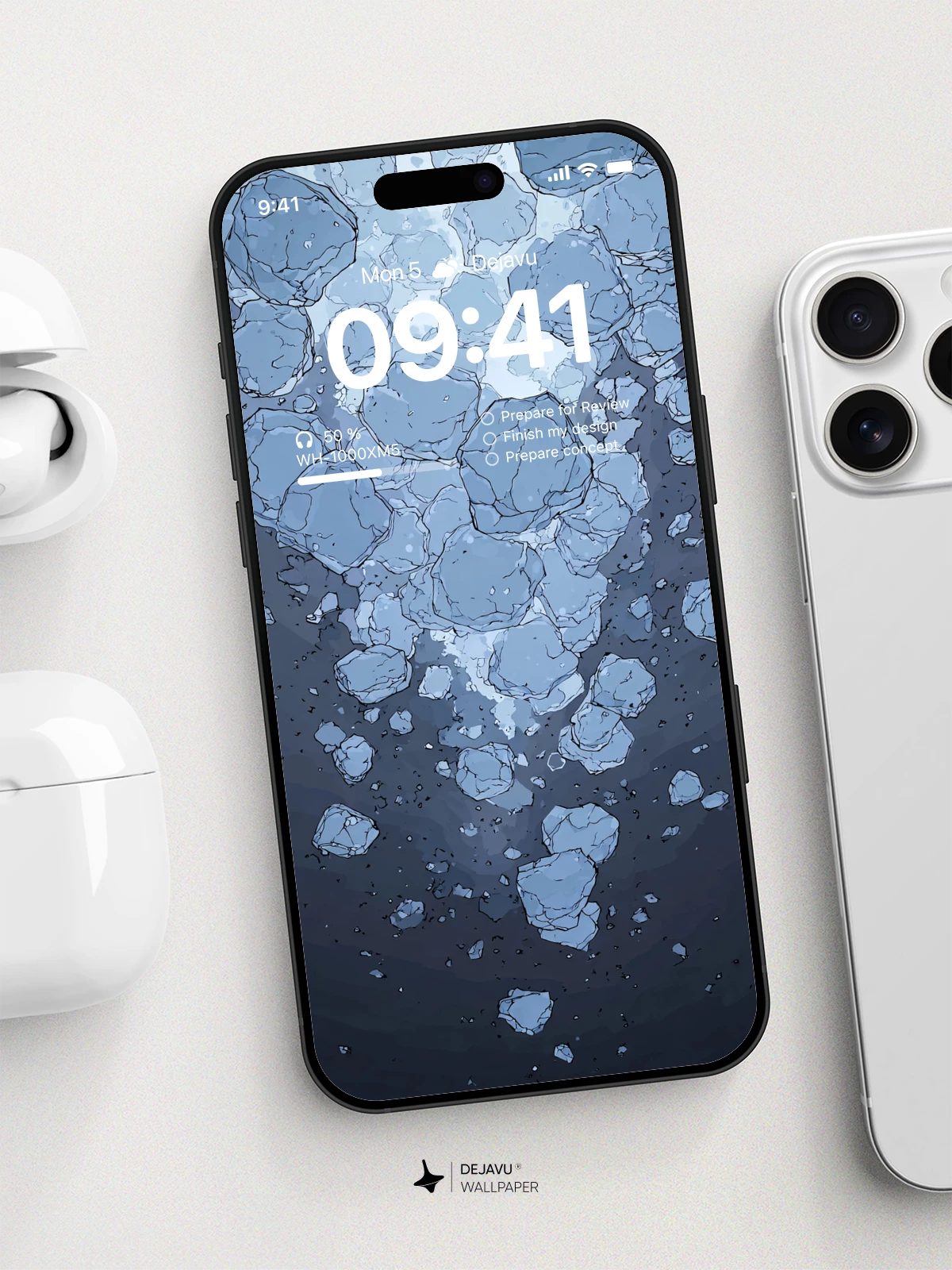 冰裂纹理壁纸4K for iPhone Lock Screen