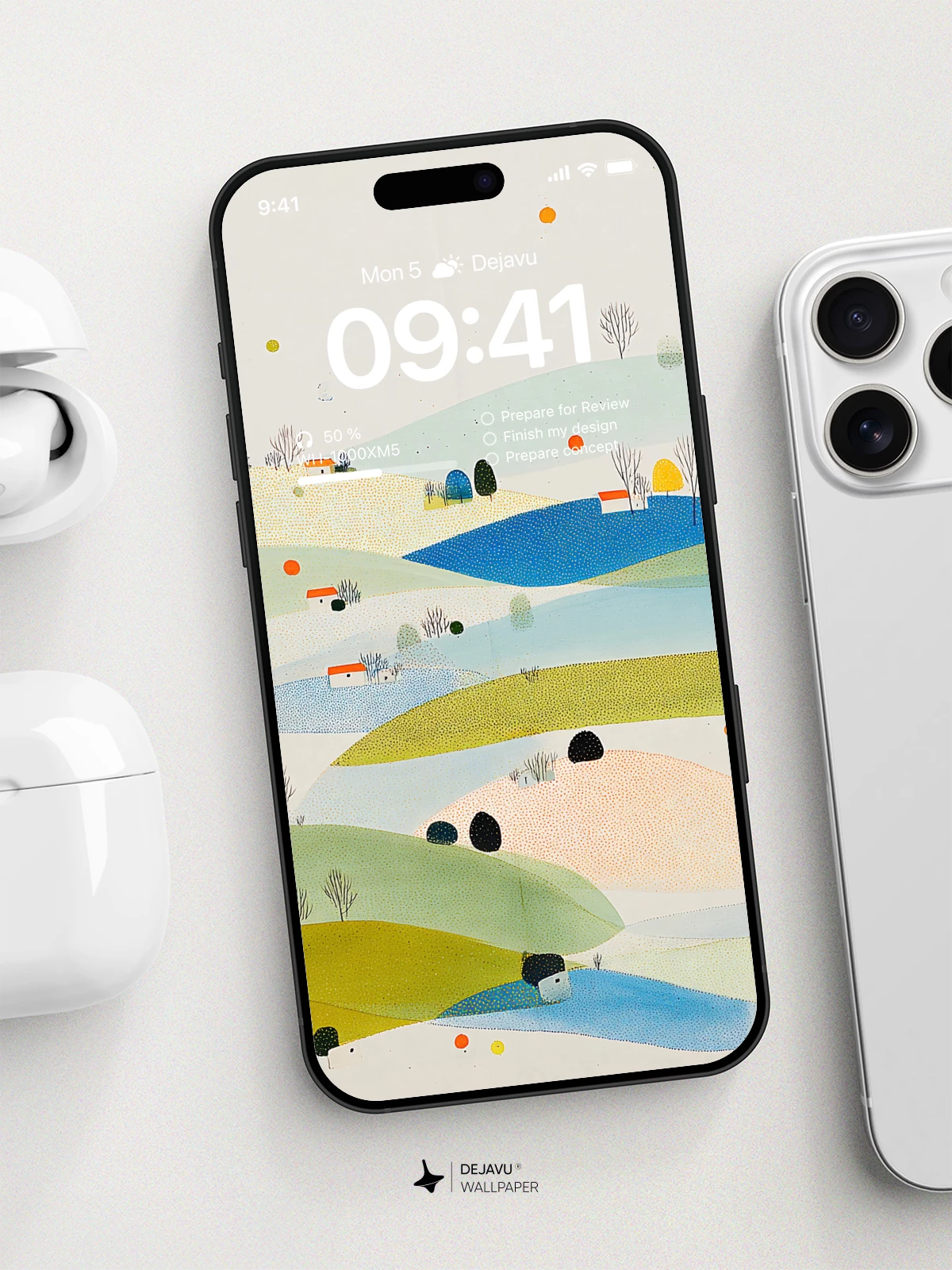 Abstract Landscape Wallpaper 4K for iPhone Lock Screen