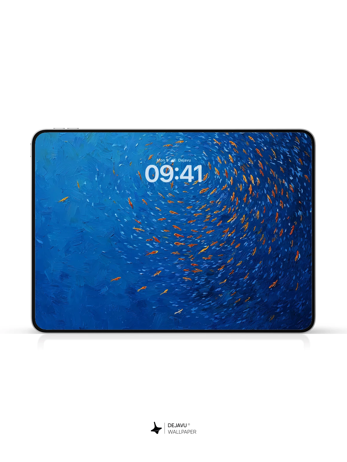 海洋鱼群漩涡壁纸 4K 适用于iPhone锁屏