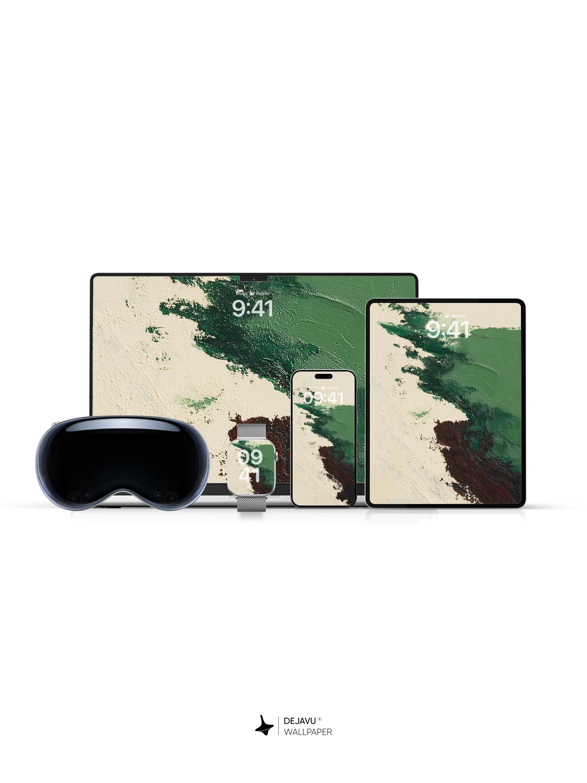 抽象绿色纹理壁纸 4K 用于iPhone锁屏
