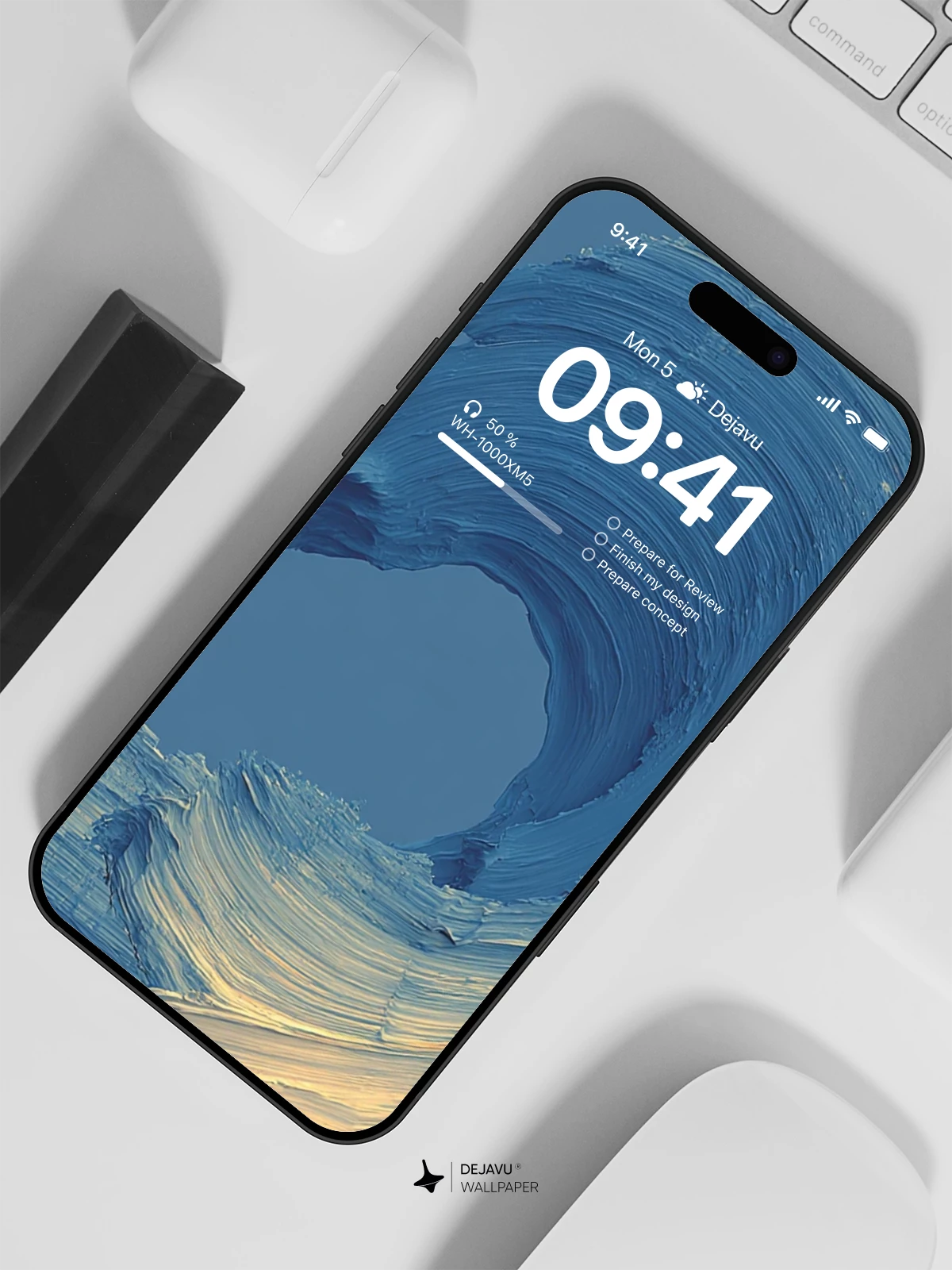 Blue Ocean Wave Wallpaper 4K for iPhone Lock Screen