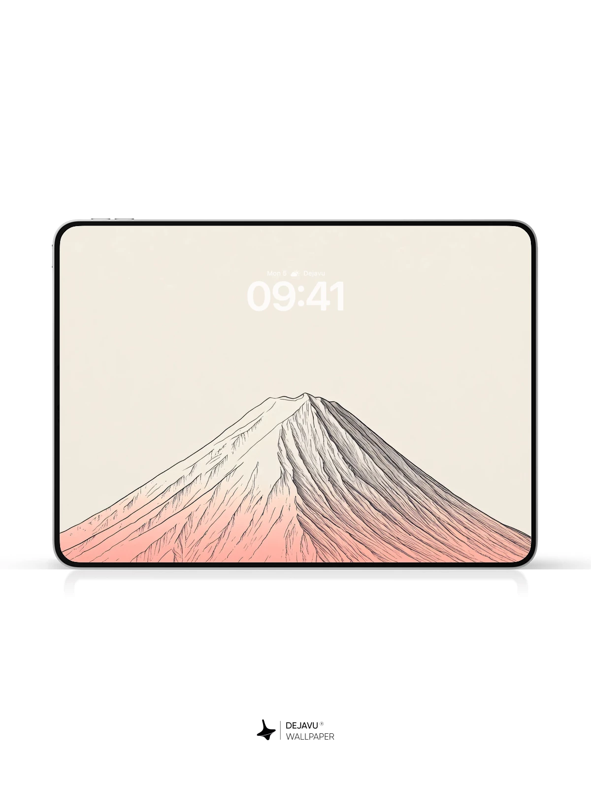 山峰粉红色渐变壁纸4K for iPhone Lock Screen