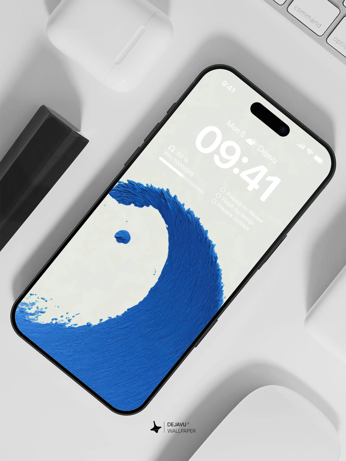 Blue Wave Wallpaper 4K for iPhone Lock Screen