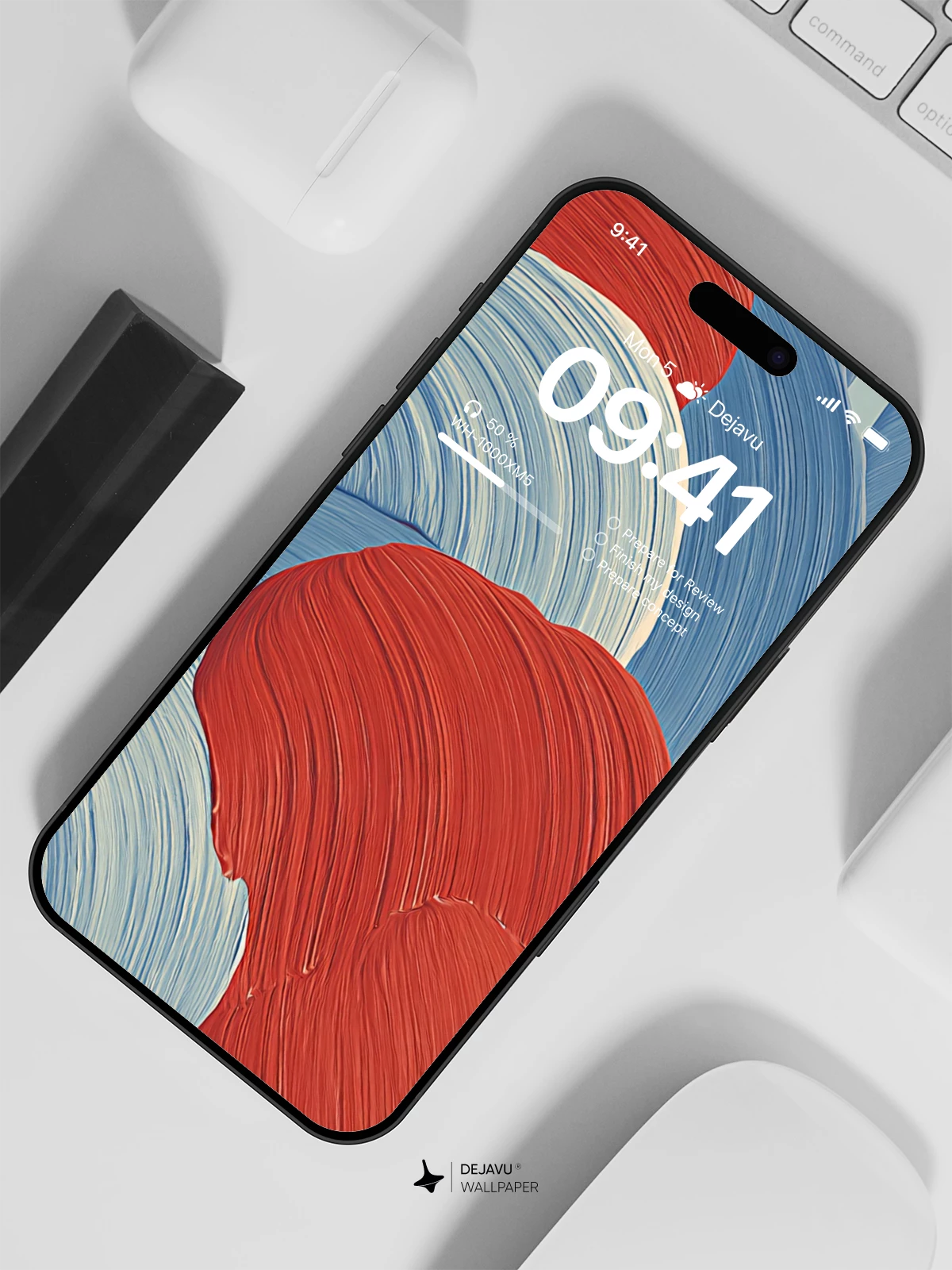 Abstract Brushstroke Wallpaper 4K for iPhone Lock Screen