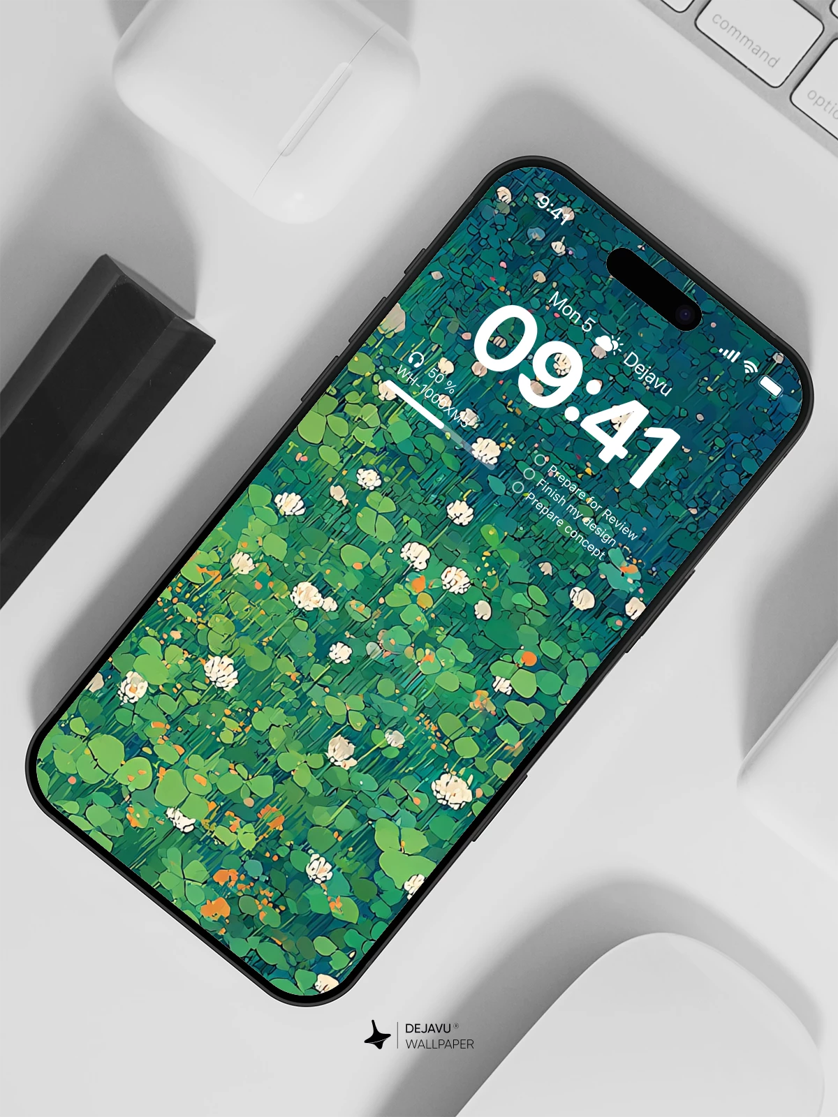 Clover Field 4K Wallpaper for iPhone Lock Screen