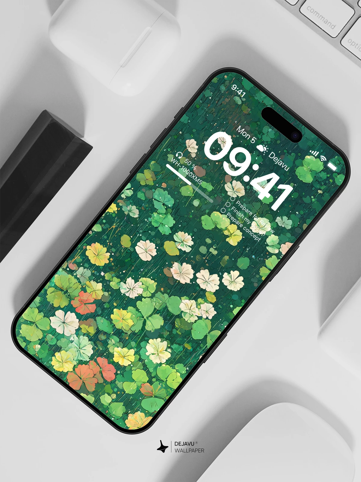 四叶草花朵壁纸4K for iPhone Lock Screen
