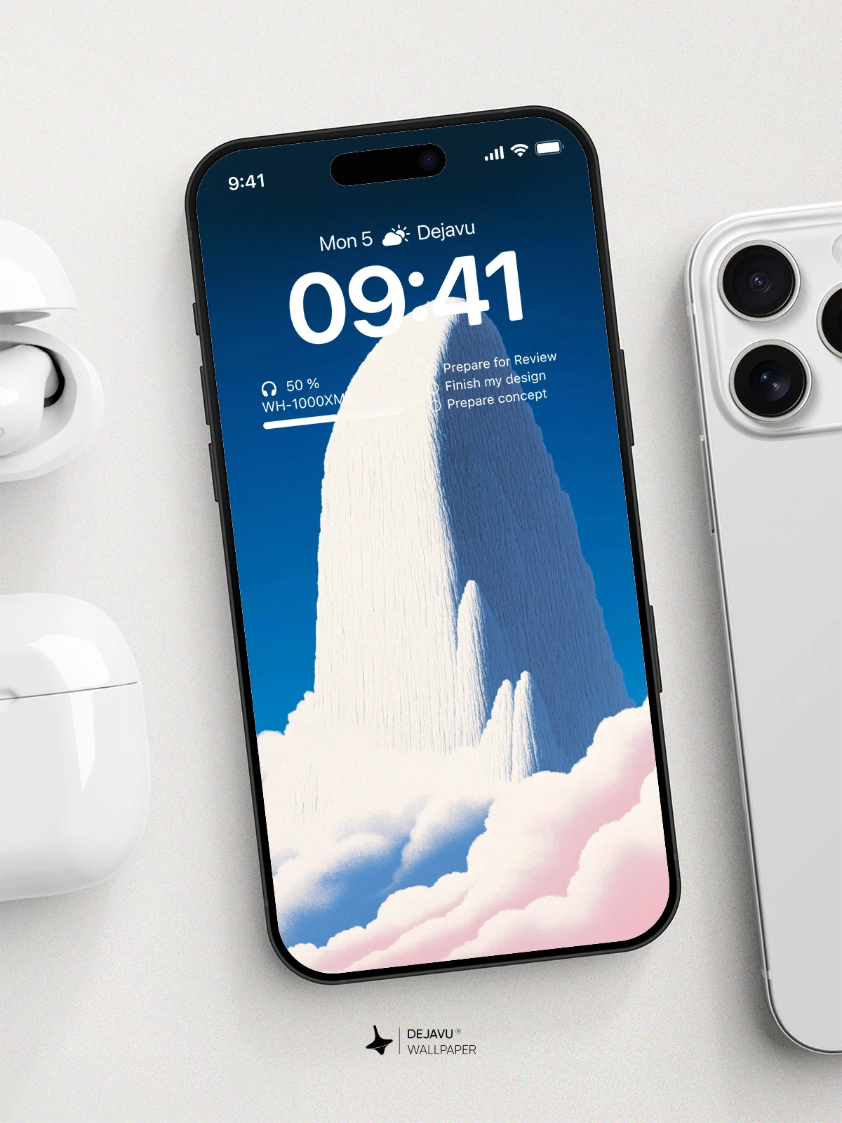 White Mountain Peak Wallpaper 4K for iPhone Lock Screen