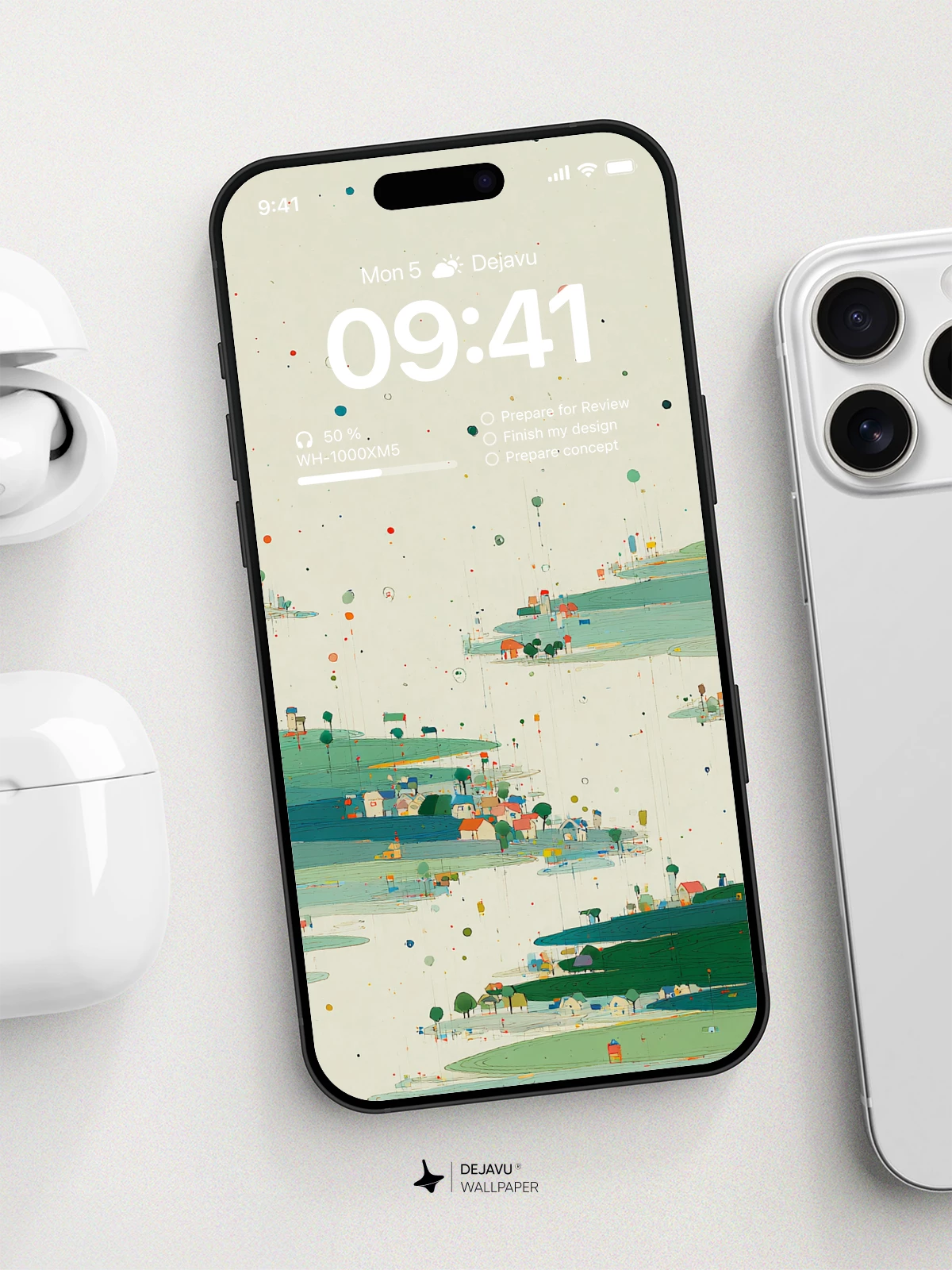 Abstract Floating Islands Wallpaper 4K for iPhone Lock Screen