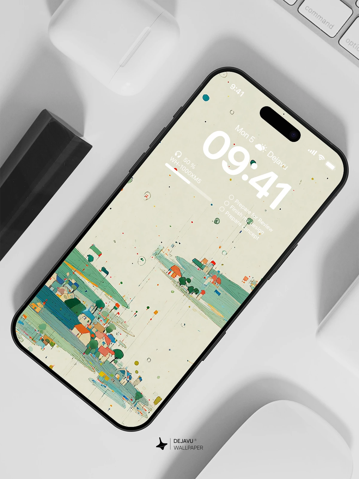 Abstract Floating Islands Wallpaper 4K for iPhone Lock Screen