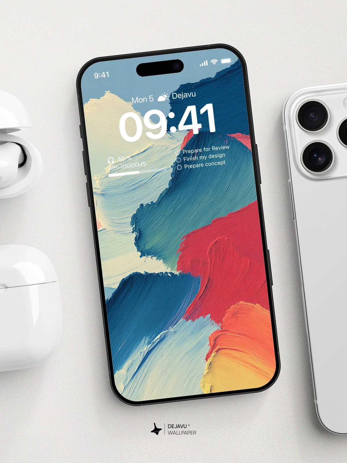 Abstract Paint Stroke Wallpaper 4K for iPhone Lock Screen