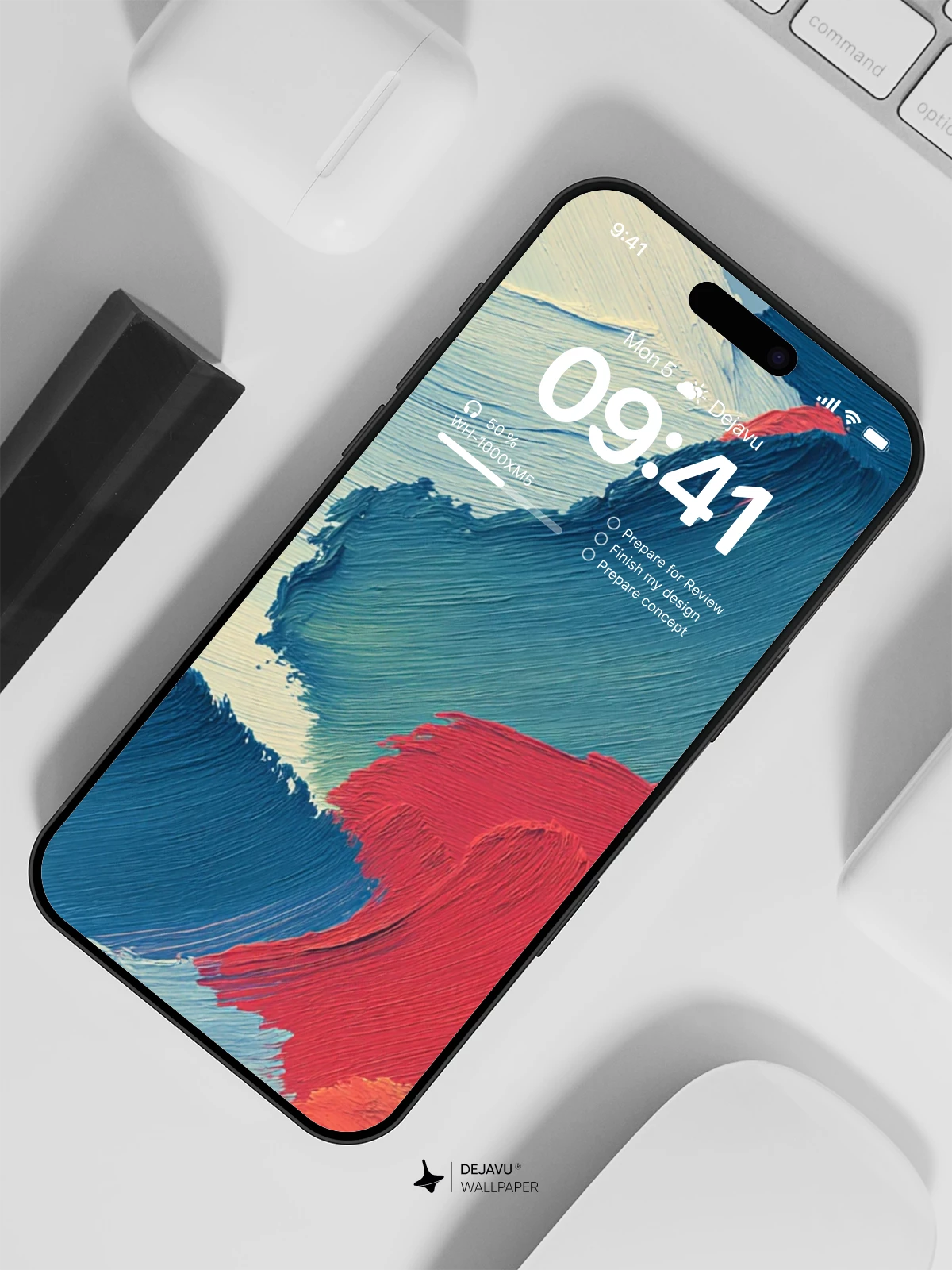 Abstract Paint Stroke Wallpaper 4K for iPhone Lock Screen