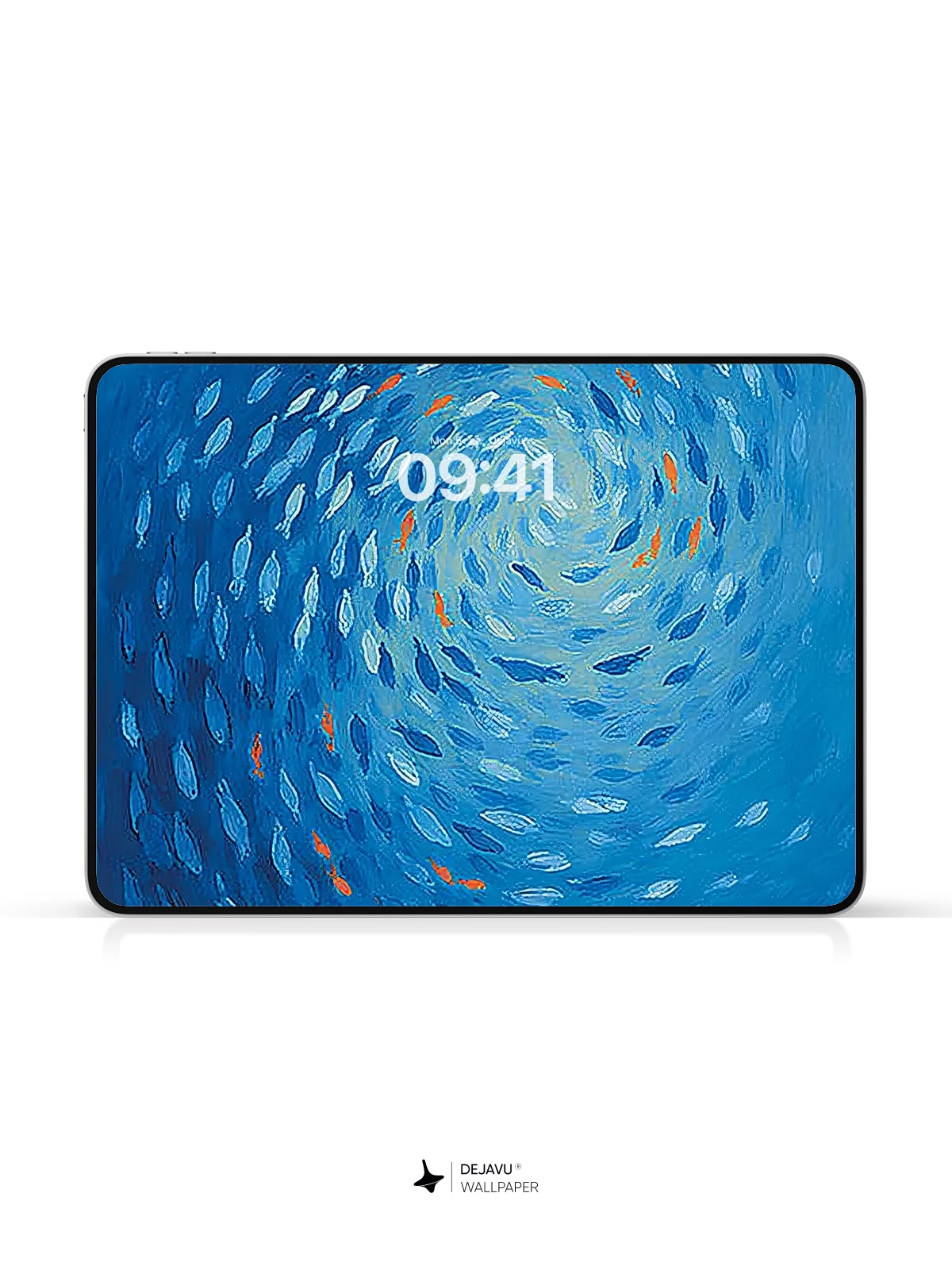Blue Fish Vortex Wallpaper 4K for iPhone Lock Screen