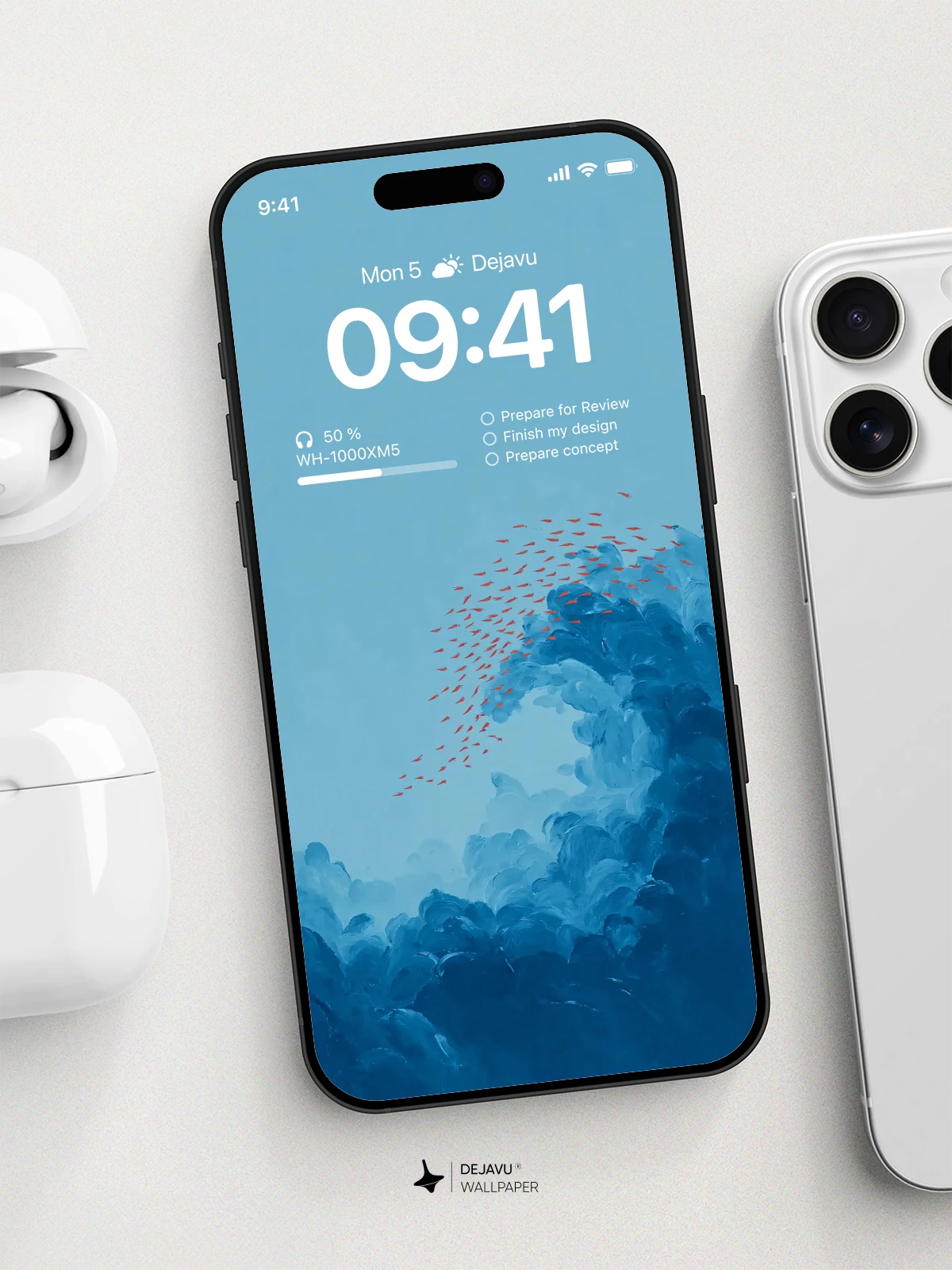 Blue Ocean Wave Wallpaper 4K for iPhone Lock Screen