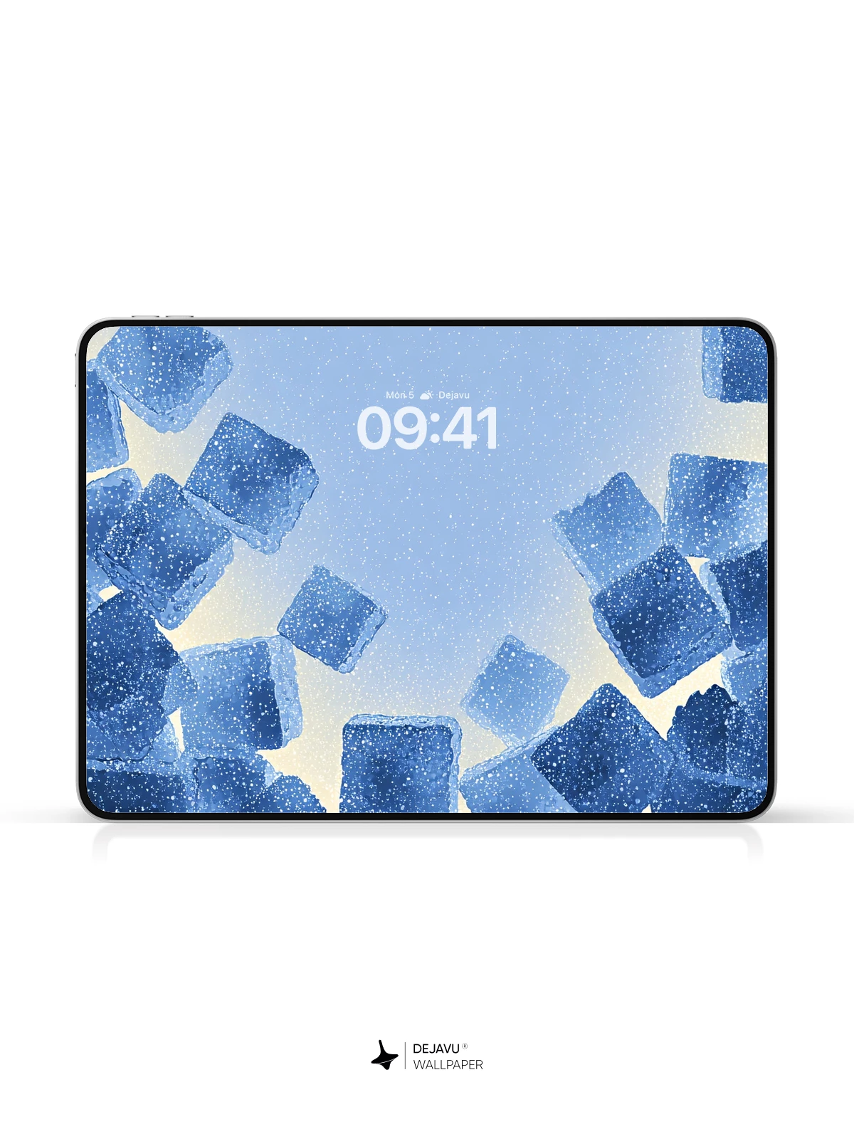 Blue Ice Cube Wallpaper 4K for iPhone Lock Screen