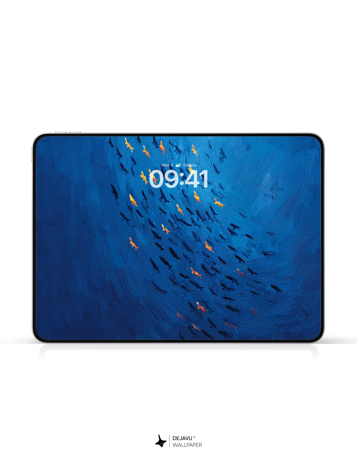 Blue Ocean Fish School Wallpaper 4K for iPhone Lock Screen