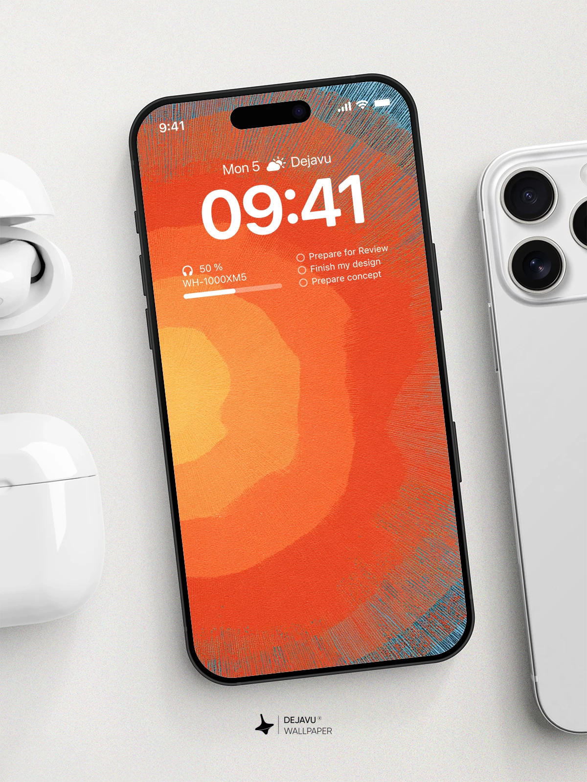 Orange Gradient Wallpaper 4K for iPhone Lock Screen
