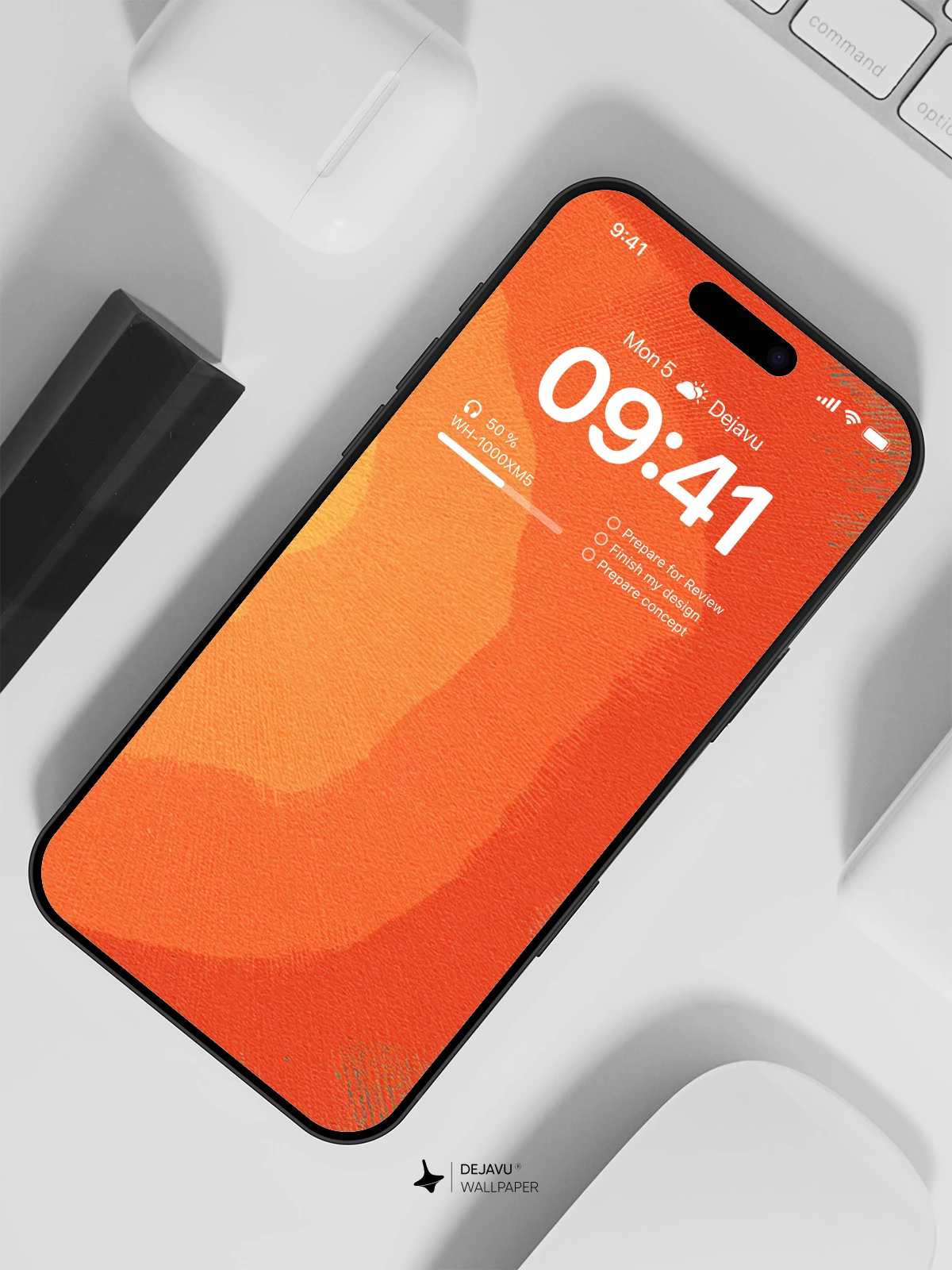 Orange Gradient Wallpaper 4K for iPhone Lock Screen
