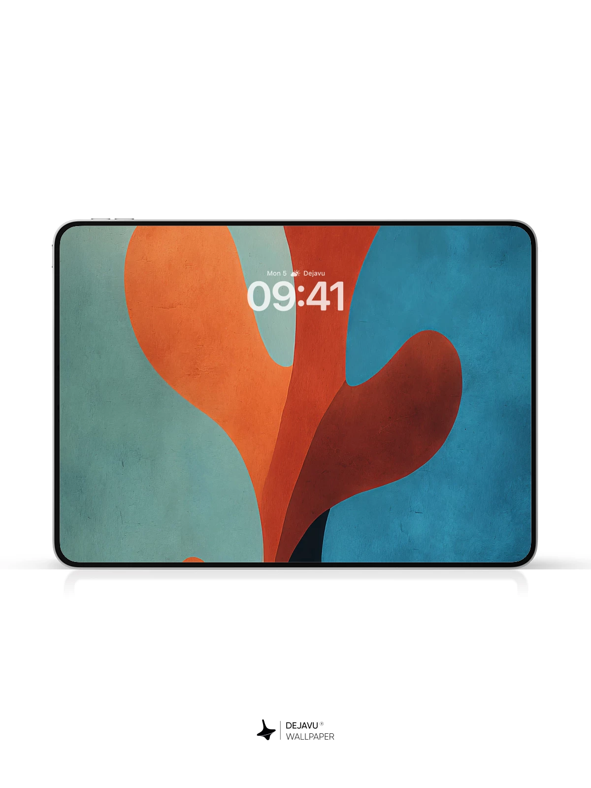 Abstract Orange Blue Wallpaper 4K for iPhone Lock Screen