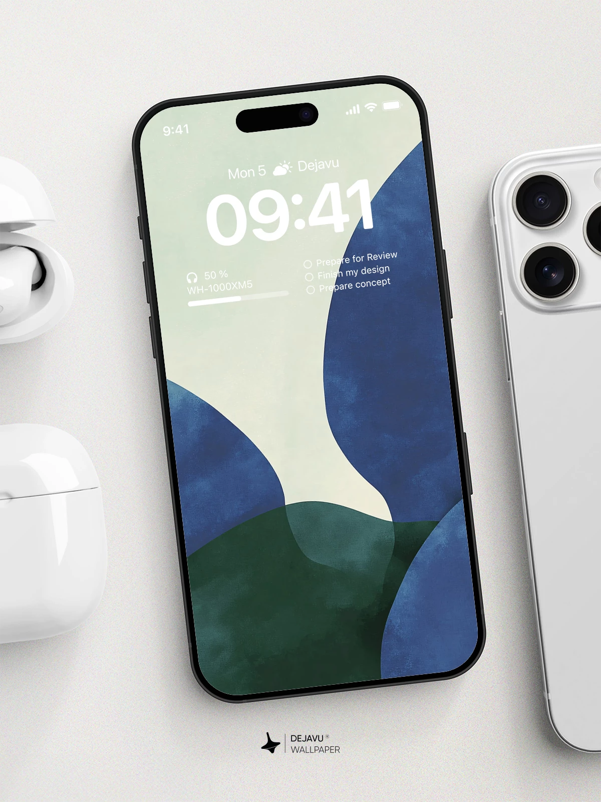Abstract Blue Green Wallpaper 4K for iPhone Lock Screen
