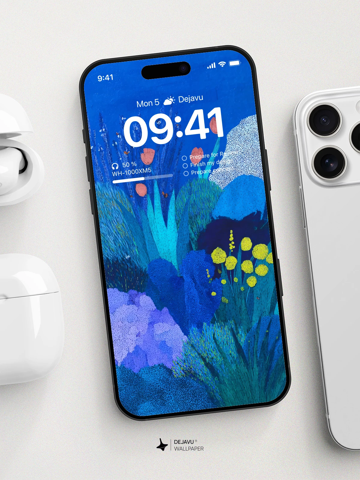 Blue Abstract Art Wallpaper 4K for iPhone Lock Screen