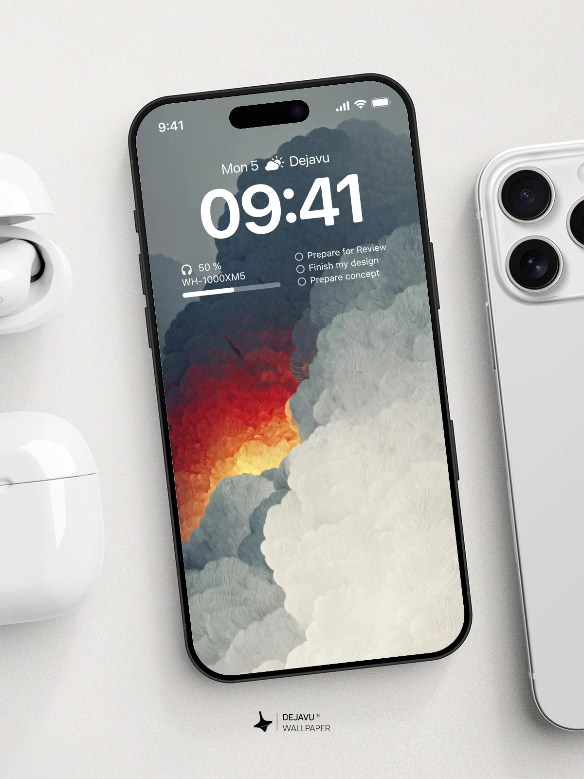 Abstract Smoke and Fire Wallpaper 4K for iPhone Lock Screen