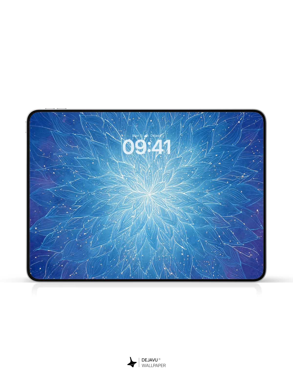 Blue Flower Mandala Wallpaper 4K for iPhone Lock Screen