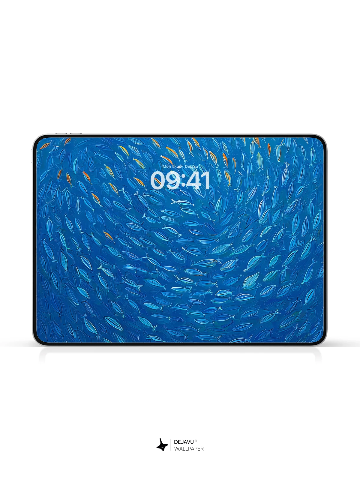 Blue Fish School Wallpaper 4K for iPhone Lock Screen