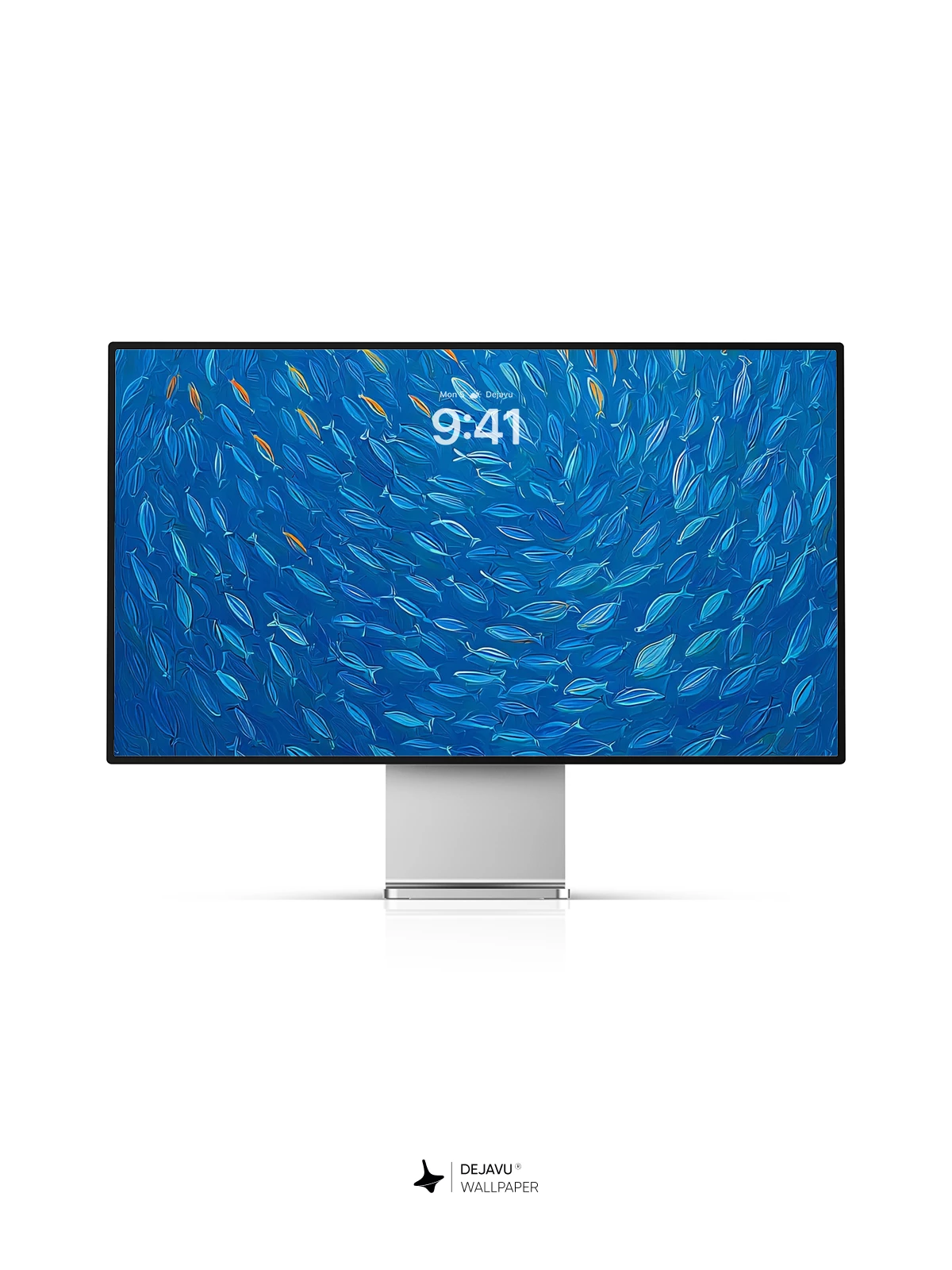 Blue Fish School Wallpaper 4K for iPhone Lock Screen