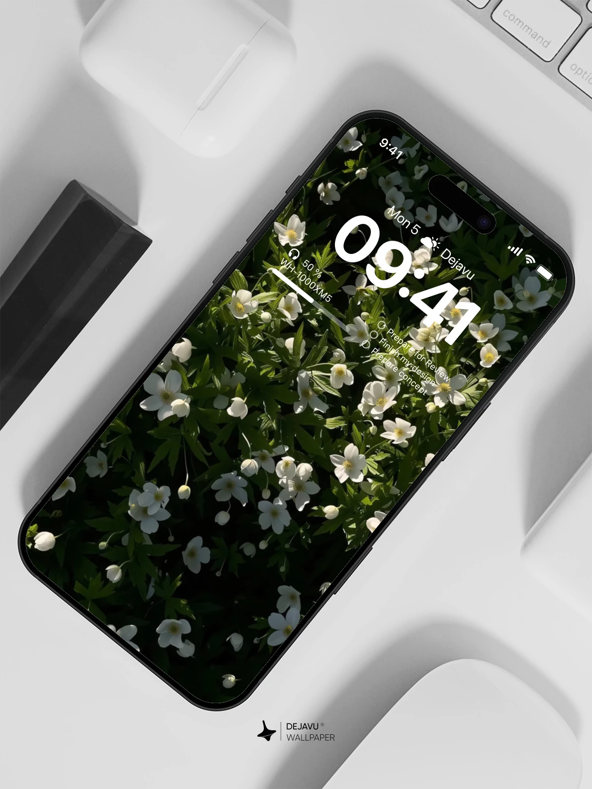 White Flowers Wallpaper 4K for iPhone Lock Screen