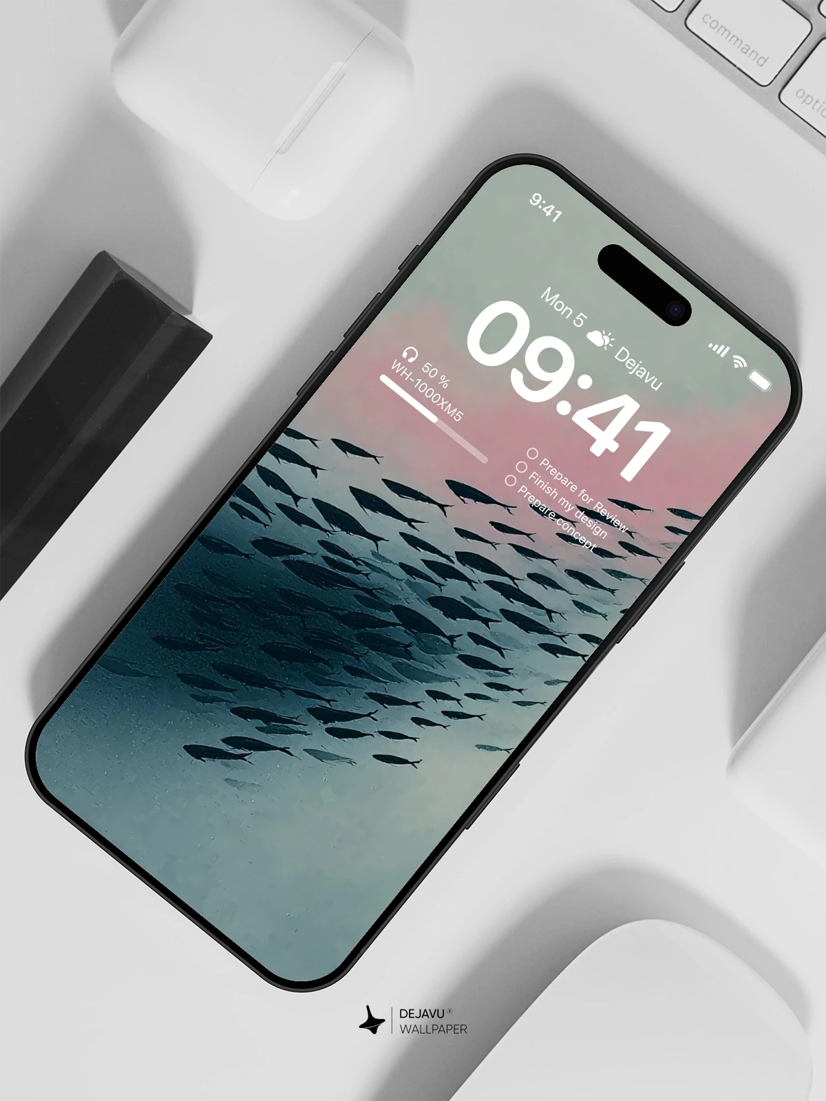 Fish School Wallpaper 4K for Mobile Background