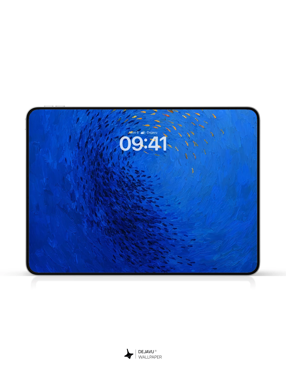 Abstract Blue Fish Spiral Wallpaper 4K for iPhone Lock Screen